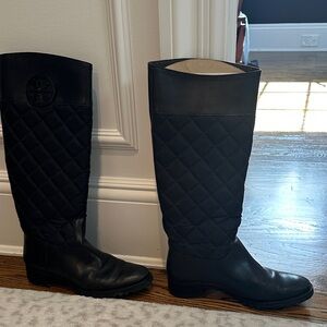Tory Burch quilted riding boots